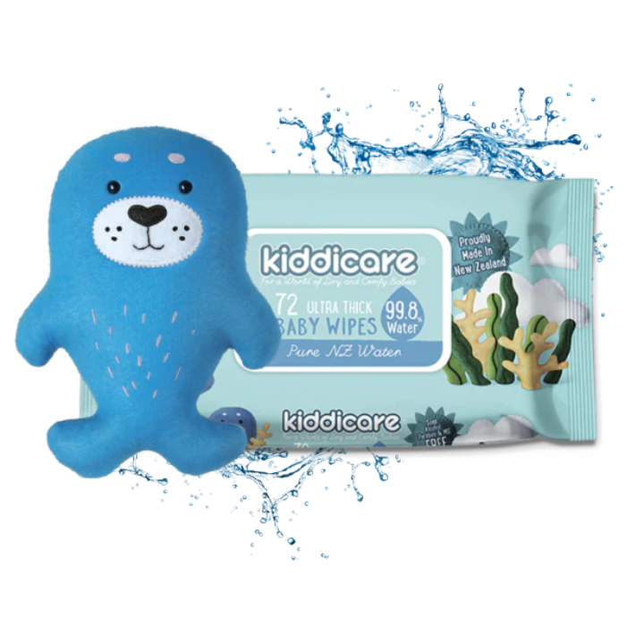 Kiddicare New Zealand's Pure Baby Wipes - Water Wipes, 72 Wipes Per Pack