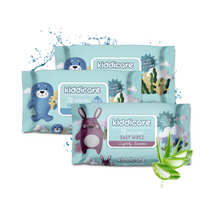 Load image into Gallery viewer, Kiddicare Baby Wipes, Pack of 3, Lightly Scented & Water Wipes, 72 Wipes Per Pack