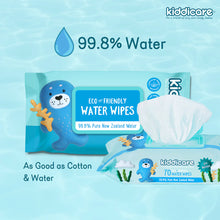 Load image into Gallery viewer, Kiddicare Eco-Friendly Pure Baby Wipes - Water Wipes - 70s
