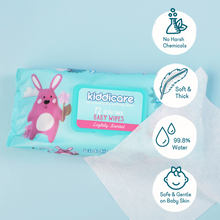 Load image into Gallery viewer, Kiddicare Baby Wipes - Lightly Scented Wipes - 72 Wipes Per Pack
